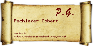 Pschierer Gobert névjegykártya